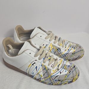 The Unbranded Brand Sneakers White with Multicolor Paint-Splash